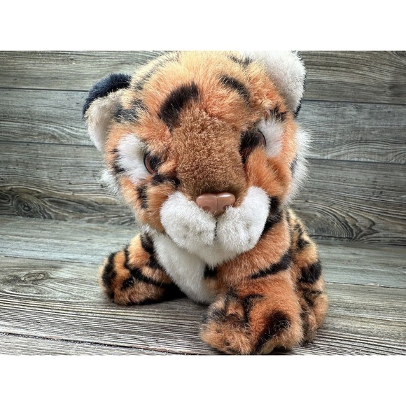 Russ Berrie Bengal Tiger Plush Rajah Orange Black Stuffed Animal Wild Cat Toy 7" - Picture 2 of 10